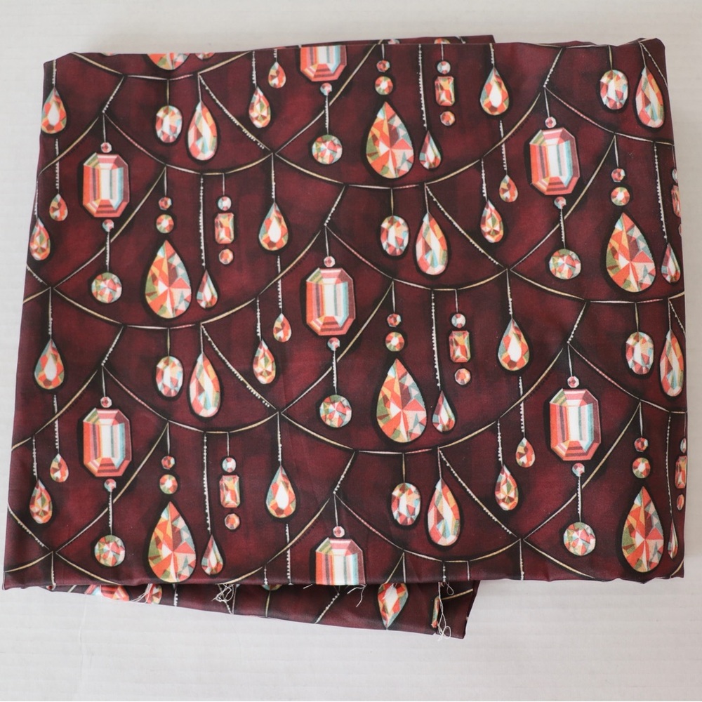 Spoonflower printed cotton sateen fabric, 2 yards